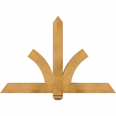 Ekena Millwork Redmond Rough Sawn Timber Gable Bracket, Western Red Cedar, 48"W x 32"H x 4"D x 4"F, 16/12 Pitch GBW048X32X0404RED00RWR